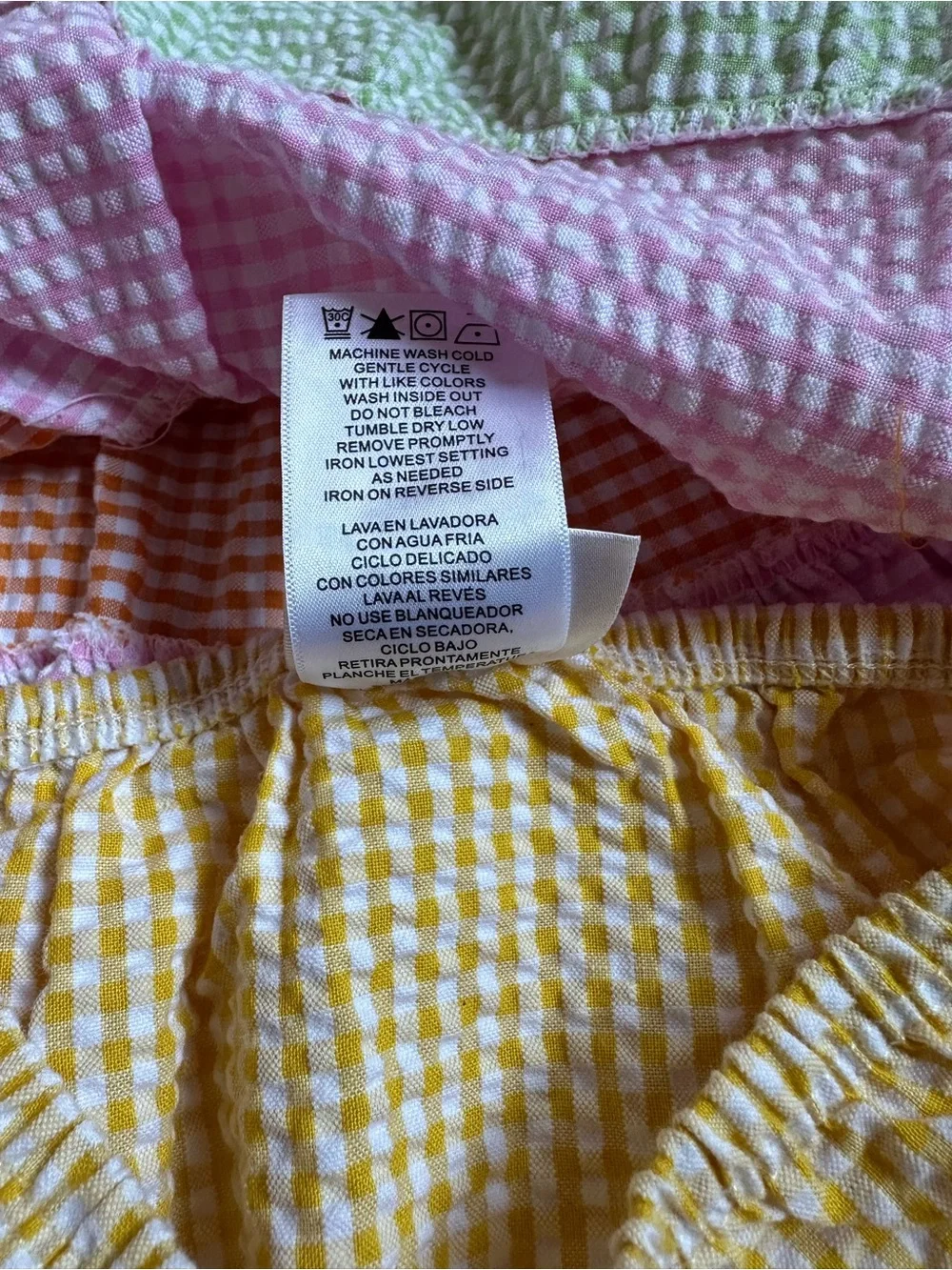 Iris & Ivy Multicolor Tiered Seersucker Dress with Bloomers (24M)